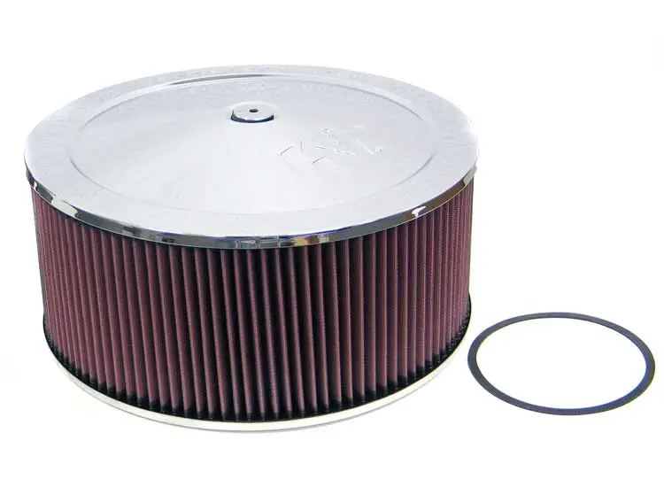 K&N - Round Air Filter Assembly - 5-1/8", 14" X 6.12"H, 7/8" Drop Base (60-1460) 1