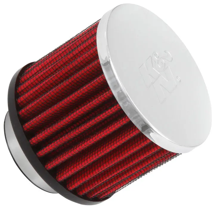 K&N - Vent Air Filter/ Breather - 1-1/2" Vent, 3"D, 2-1/2"H, Chrome Top (62-1460) 1