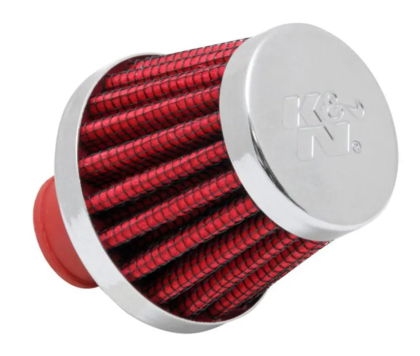 K&N - Vent Air Filter Multi Lingual - 3/8"-1/2"Id Flg X 2"Od B X 1-3/4"H X 1.5" Tp Cr – Multi Language (62-1600Rd-L) 1