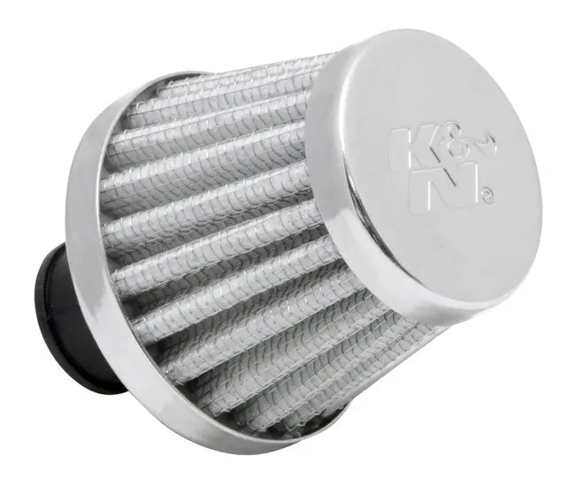 K&N - Vent Air Filter/ Breather - 3/8"-1/2"Id Flg X 2"Od B X 1-3/4"H X 1.5"Tp Cr (62-1600Wt) 1