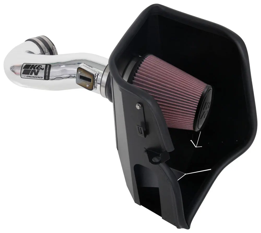 K&N - Performance Air Intake System - Perf. Intake Kit; Chev. Silverado 1500; V8-5.3/6.2L F/I, 19-24 (77-3110Kp) 1