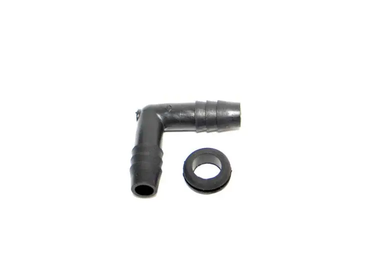 K&N - Air Filter Vent Kit - Vent Kit; 90 Deg, 3/8"Flg, W/Grmt (85-1140) 1