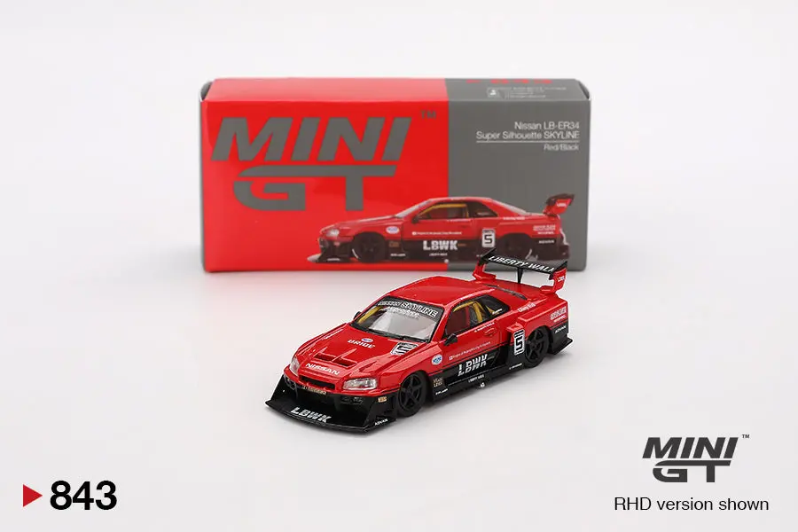 Mini Gt - 1/64 Nissan Lb-Er34 Super Silhouette Skyline Red/Black 1