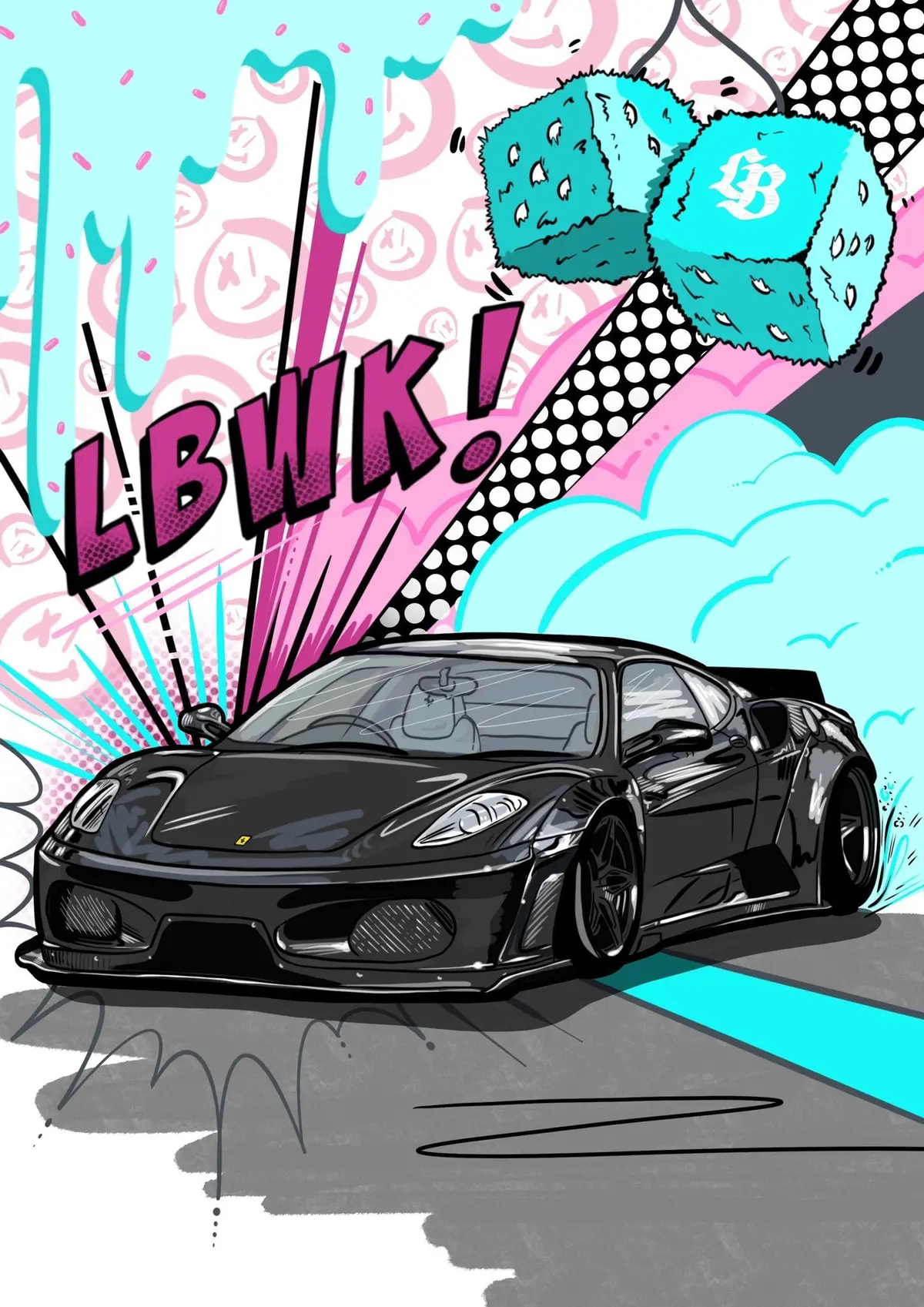 Liberty Walk Limited Edition Ferrari F430 Print 1/20 1