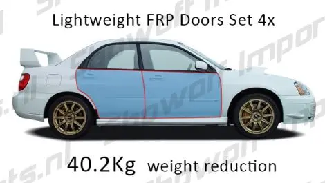 Subaru Impreza Wrx/Sti 00-07 Set Of 4 Doors Lightweight Frp 1