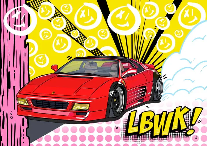 Liberty Walk Limited Edition Ferrari 348 Print 1/20 1