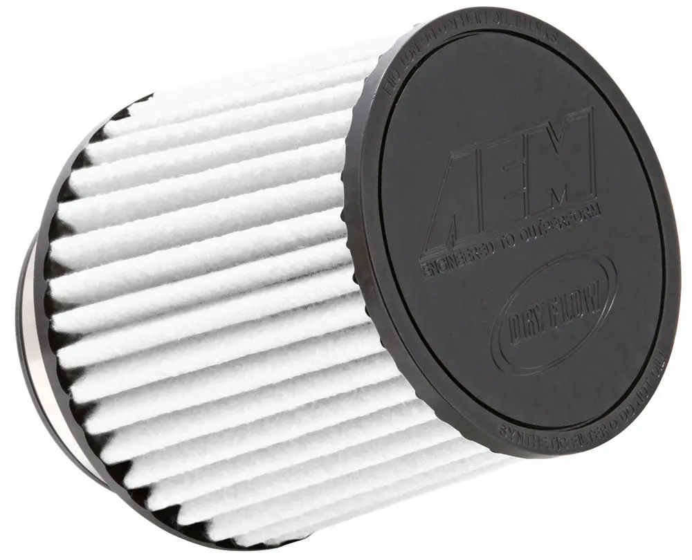 Aem - Aem Dryflow Air Filter - Air Filter; 3"Flg, 6"B, 5-1/8"T, 5-1/8"H; White (21-203Bf) 1