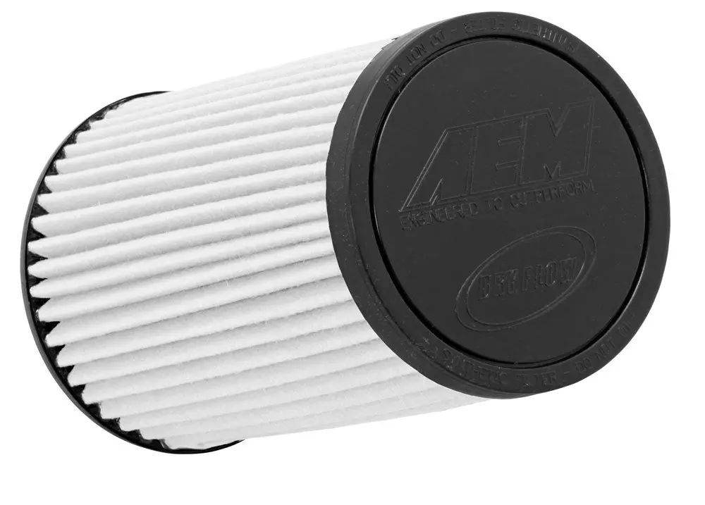 Aem - Aem Dryflow Air Filter - Air Filter; 3-1/2"Flg, 6"B, 5-1/8"T, 9"H; White (21-2049Bf) 1