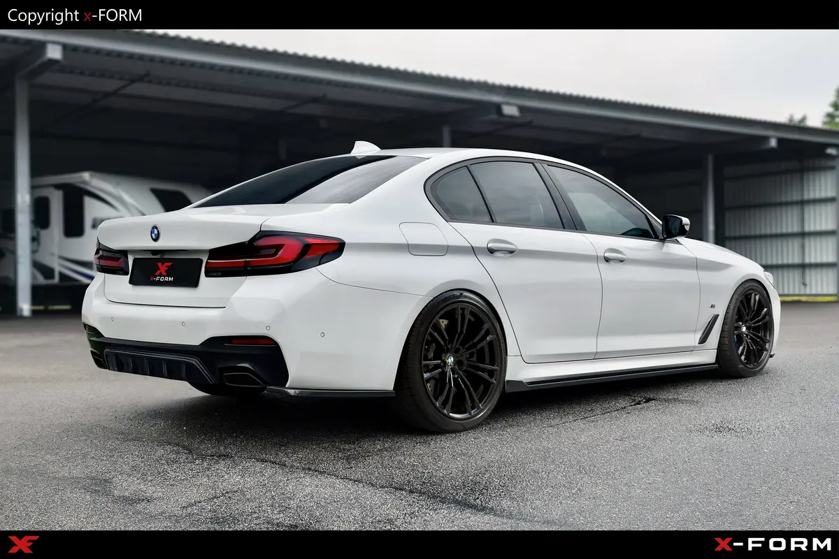 Bmw G30 M-Package Facelift Glossy Black Abs Rear Bumper Splitters, Flaps 1