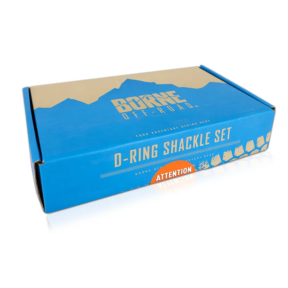 Borne D-Ring Shackle Set, Red 1