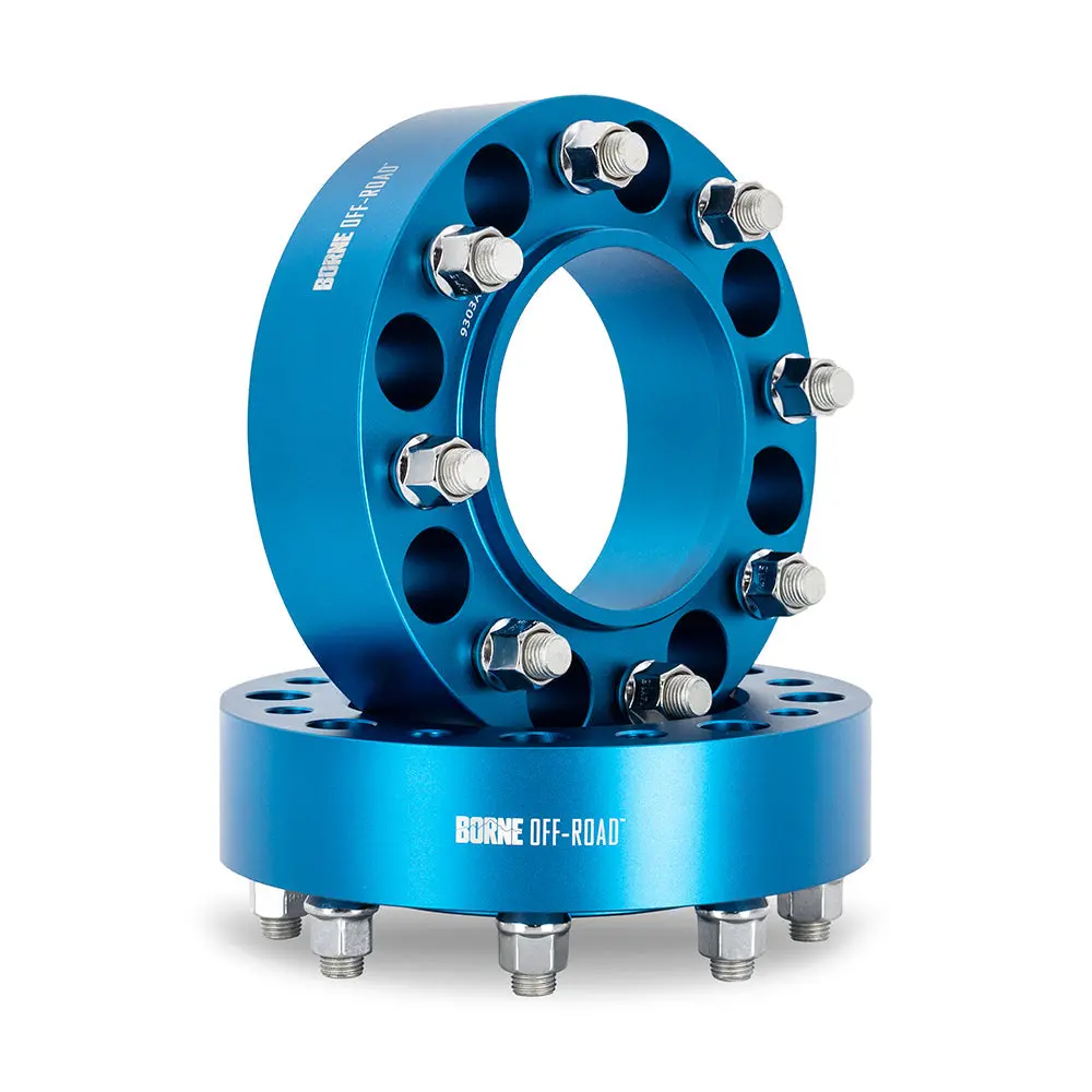 Borne Off-Road Wheel Spacers, 8X180 124.1, 50, M14, Blue 1