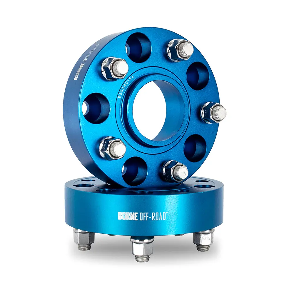 Borne Off-Road Wheel Spacers, 5X127, 71.6, 45, M14, Blue 1
