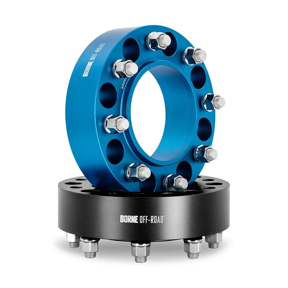 Borne Off-Road Wheel Spacers, 8X165.1, 121.3, 50, M14, Blu 1