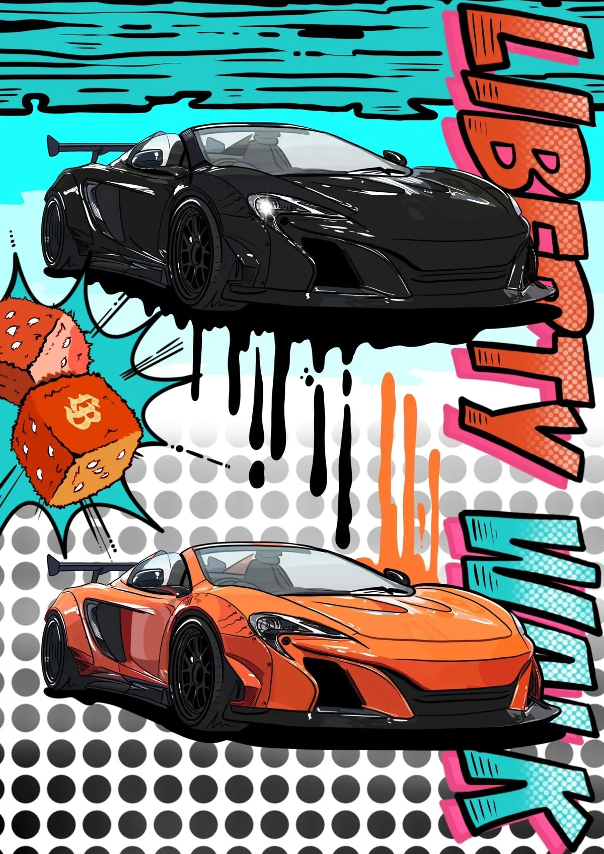 Liberty Walk Limited Edition Mclaren 650S Print 1/20 1