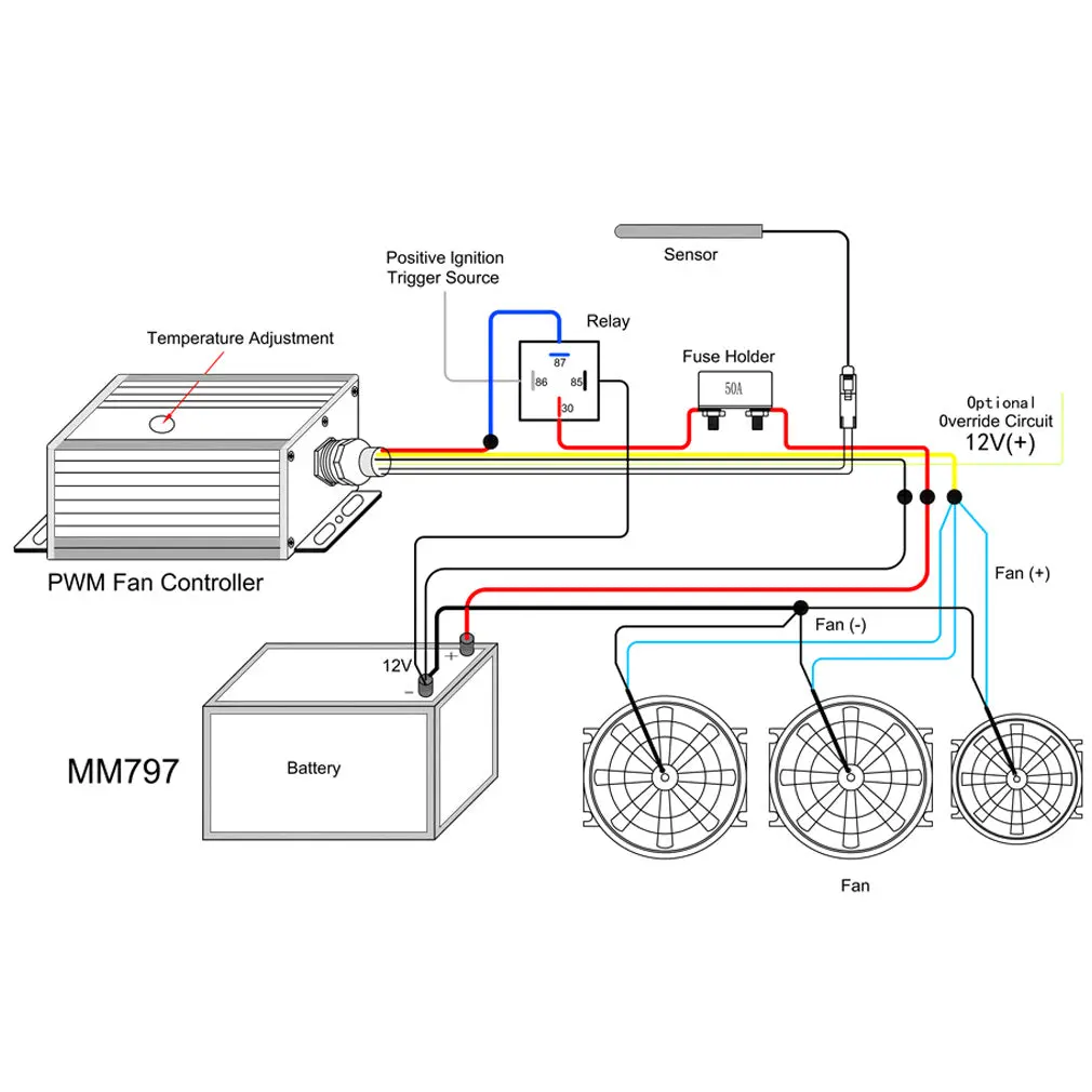 Pulse Width Modulation Fan Controller, Black 1