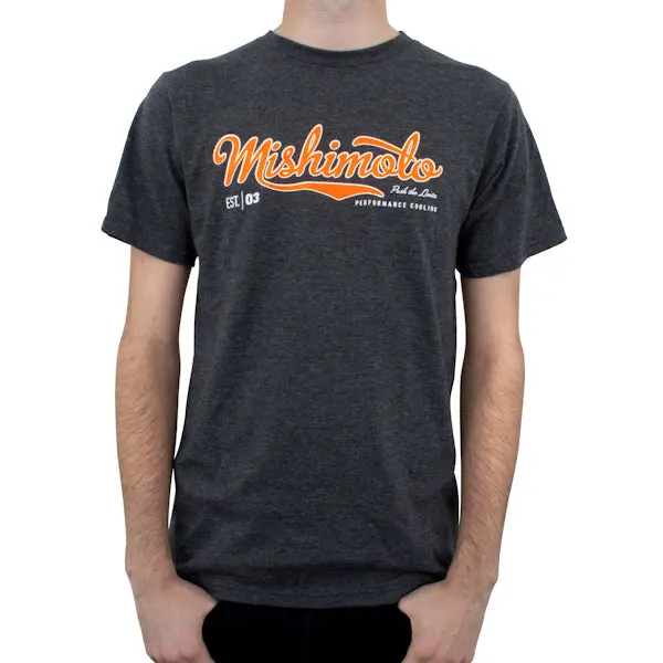 Mishimoto Mens Athletic Script T-Shirt, Gray, Large 1