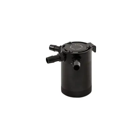 Universal Compact Baffled Oil Catch Can Kit 3-Port Black Mishimoto 1