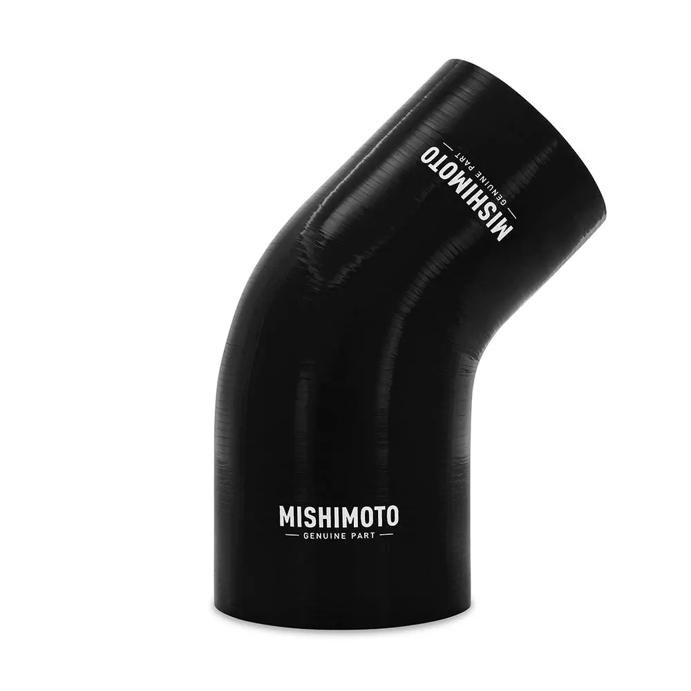 Silicone Reducer Coupler, 45 Degree, 3.5" To 4", Black 1