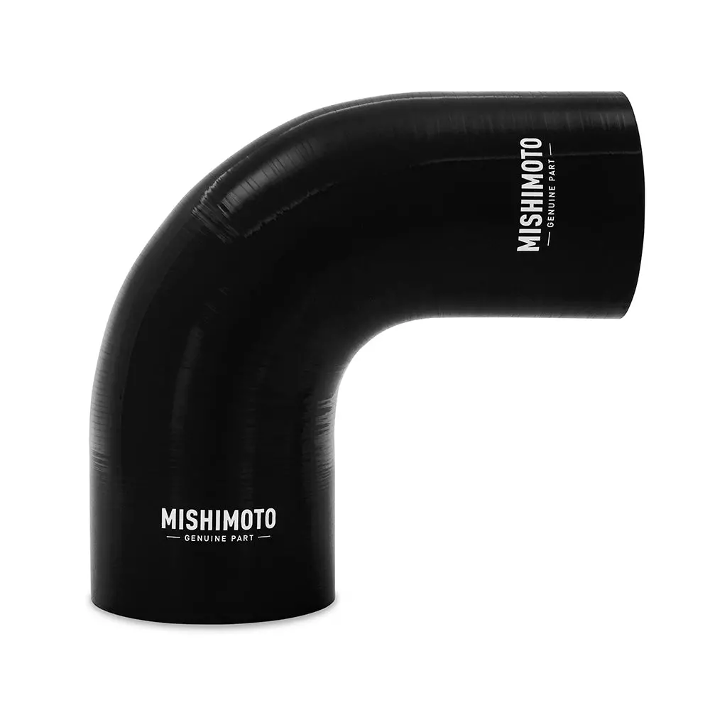 Silicone Reducer Coupler, 90 Degree, 3.5" To 4", Black 1