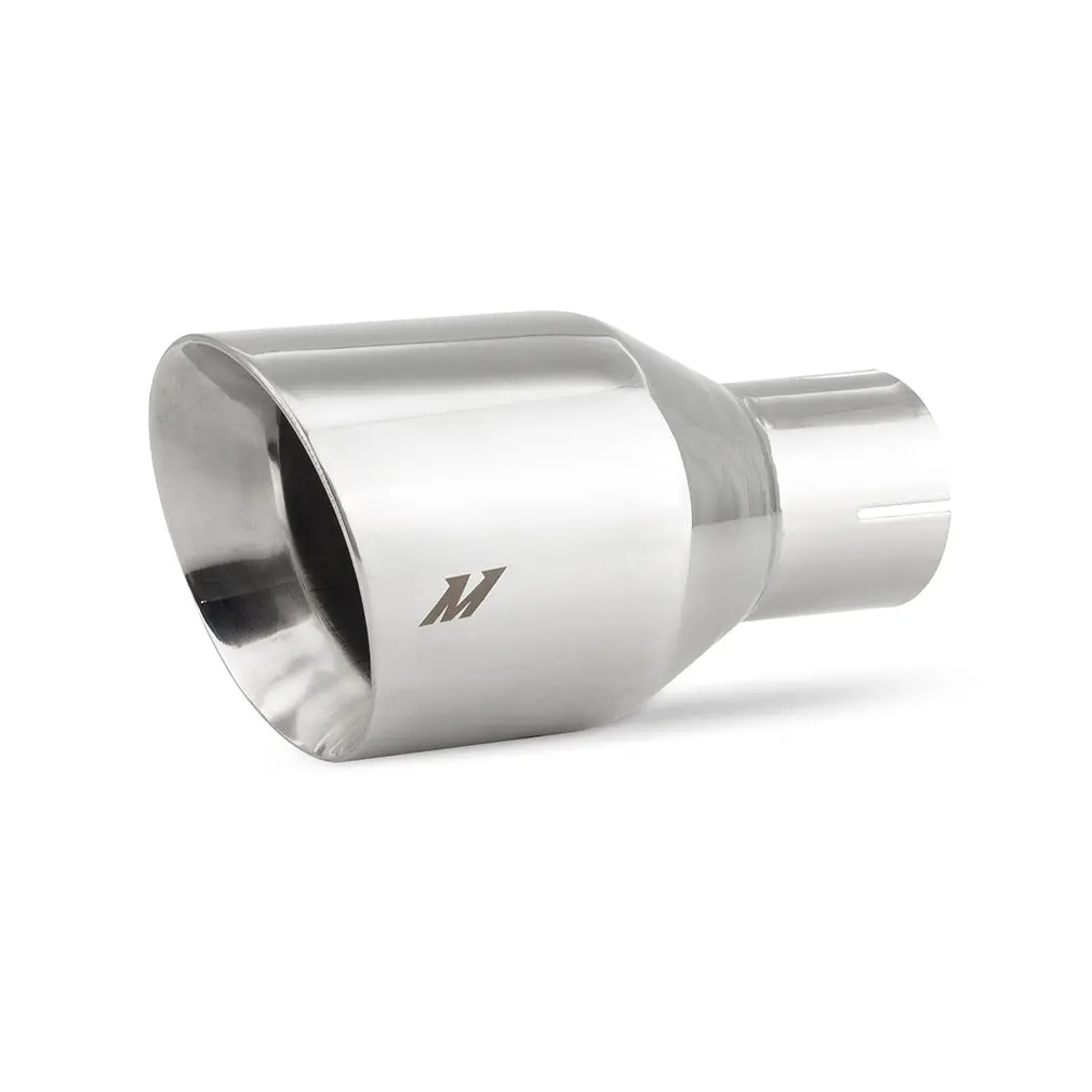 Clamp-On Double Wall Exhaust Tip, 2.5" Inlet, Slash Cut, P 1