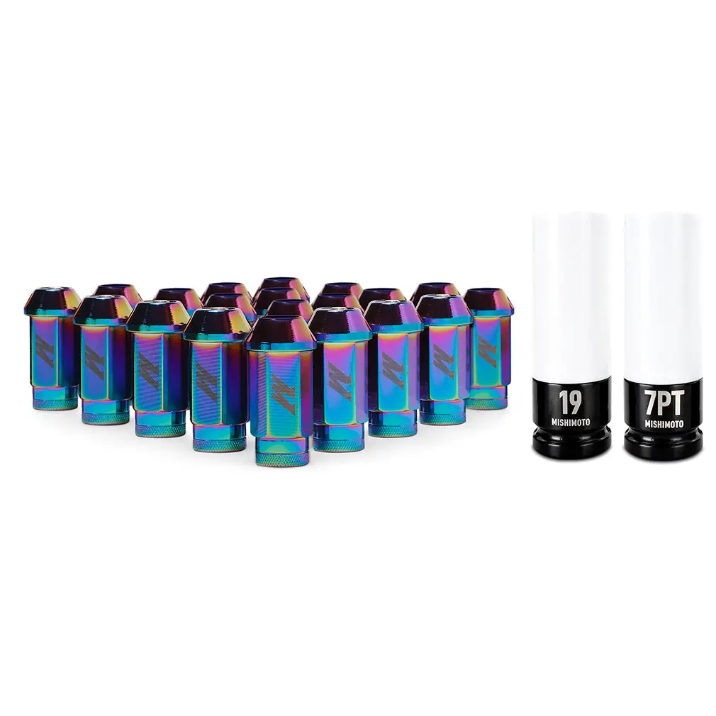 Aluminum Locking Lug Nuts M12x1.5, 20Pc Set, Neo Chrome 1