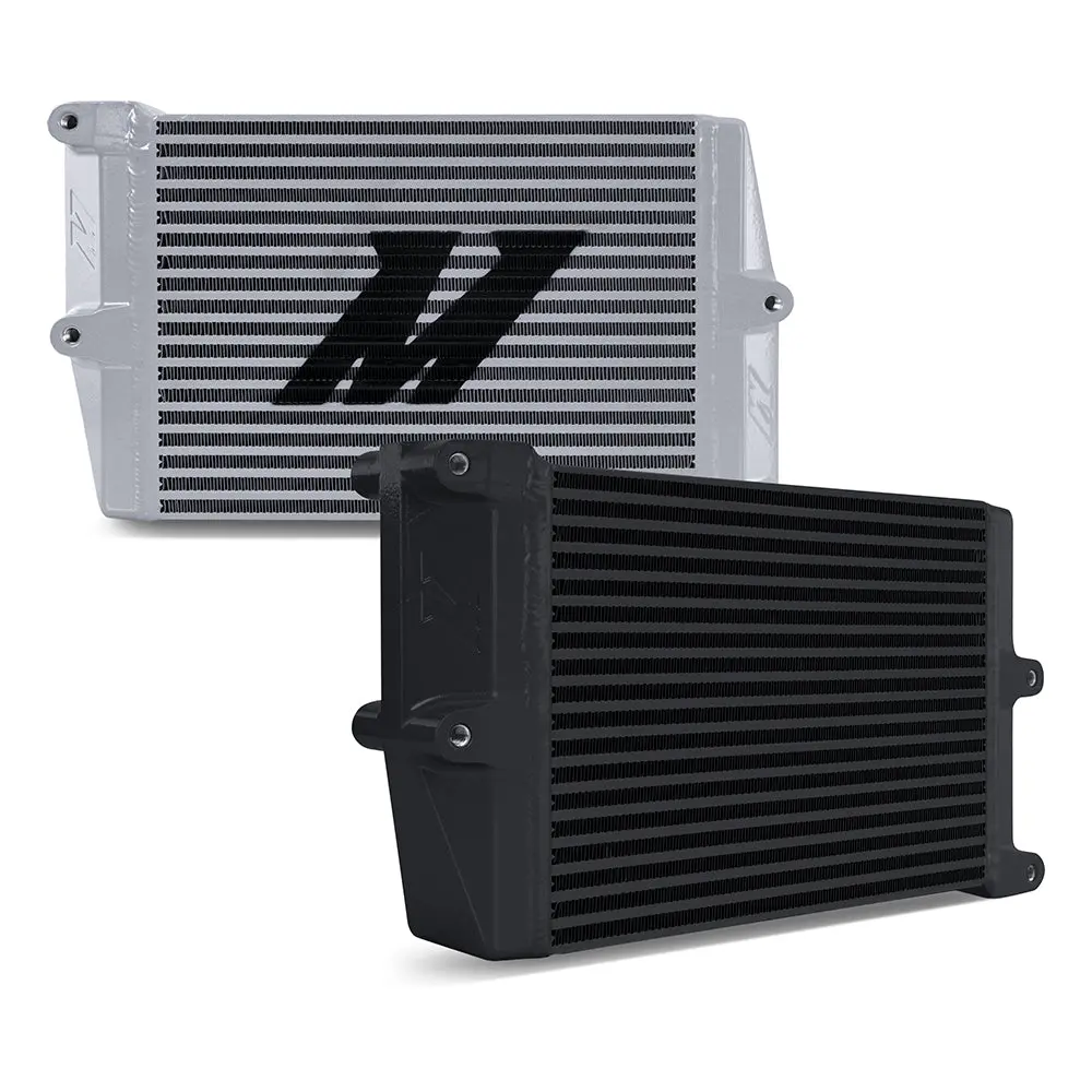 Heavy-Duty Oil Cooler 10" Opposite-Side Outlets Silver Mishimoto 1