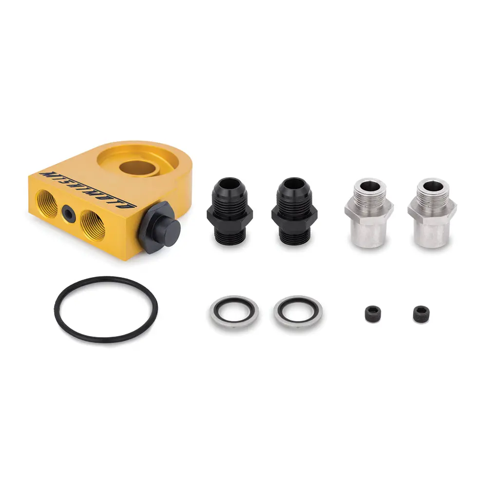 Universal Thermostatic Oil Cooler Kit 16-Row Black Mishimoto 1