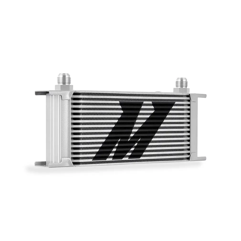 Universal Thermostatic Oil Cooler Kit 16-Row Silver Mishimoto 1