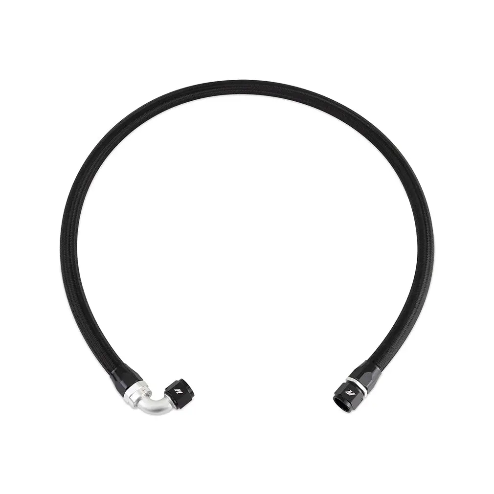 6Ft Ss Braided Hose With -10An Straight/90 Fittings, Black 1