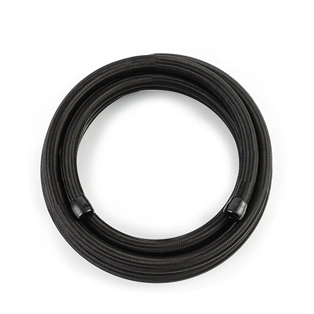 Braided -6An 15Ft. Hose, Black 1
