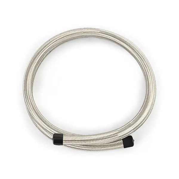 Braided -6An 6Ft. Hose, Stainless 1