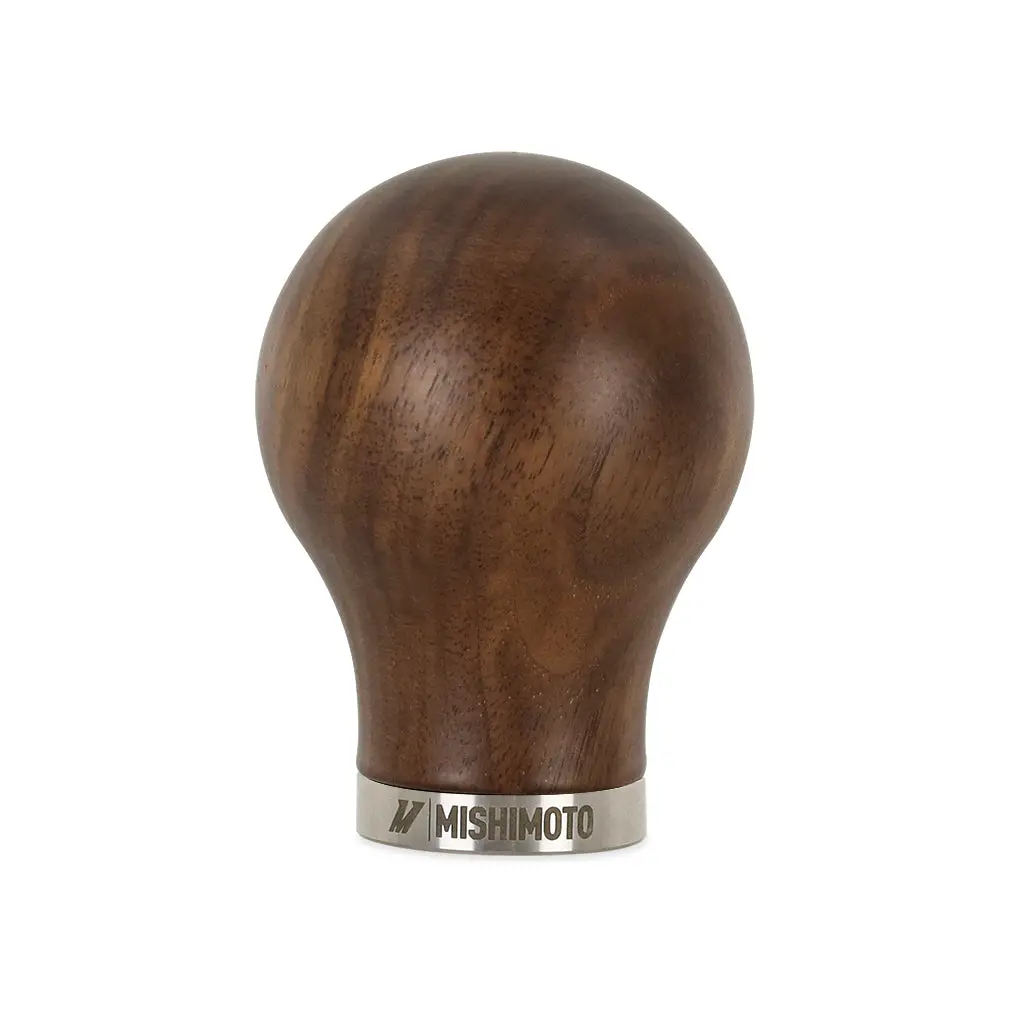 Round Steel Core Wood Shift Knob, Walnut 1