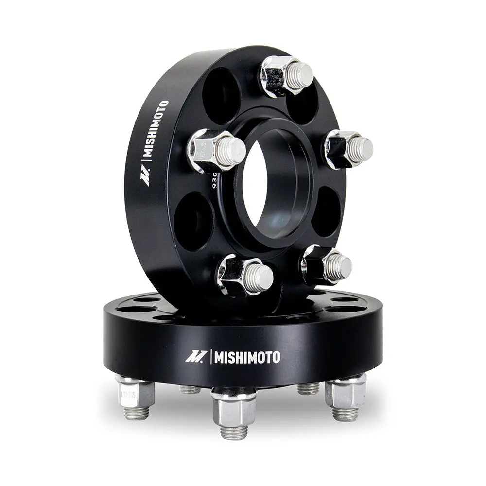 Mishimoto Wheel Spacers, 5X100, 56.1, 25, M12, Black 1