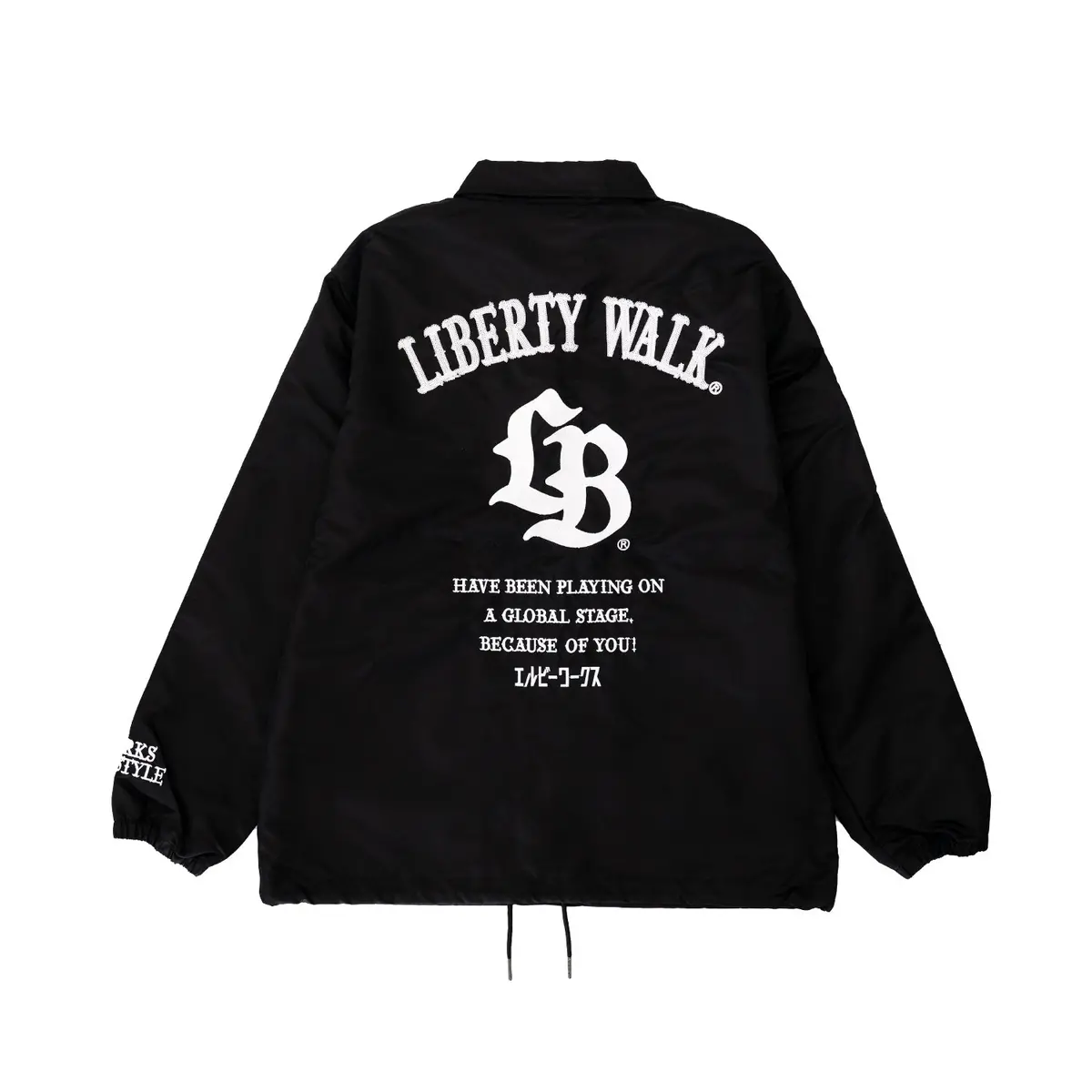 Lb Coach Jacket Thorn Logo Black 1