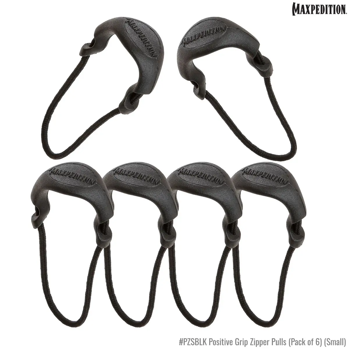 Pzs Positive Grip Zipper Pulls (Pack Of 6) (Small) 1
