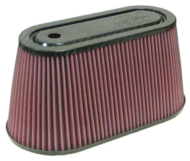 K&N - Universal Air Filter - Carbon Fiber Top - 3.5"Flg Od, 12" X 6"B, 9-15/16" X 3-15/16"T, 6"H (Rf-1038) 1