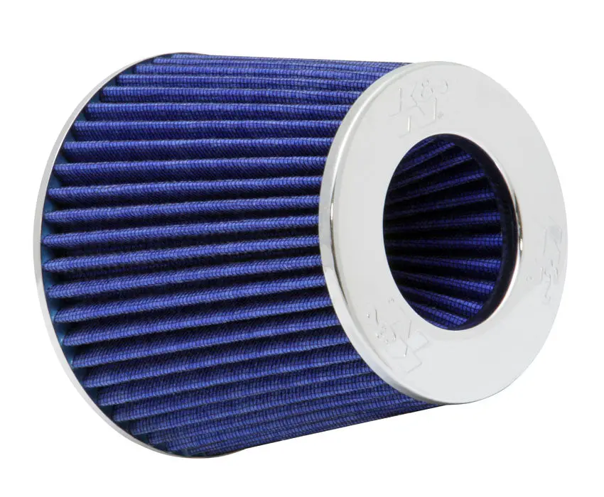 K&N - Universal Chrome Filter Multi Lingual - 6" Od B X 5.5"H W/4", 3-1/2", 3"Dia Flg Inv Top- Multi Language (Rg-1001Bl-L) 1