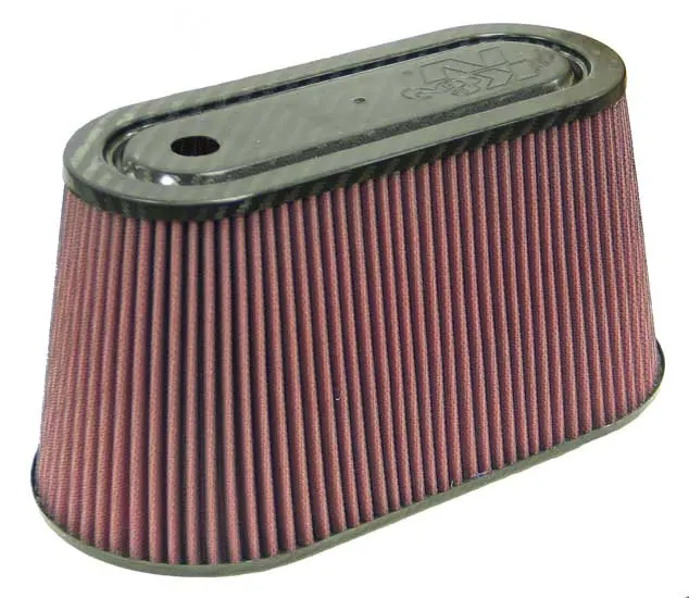 K&N - Universal Air Filter - Carbon Fiber Top And Base - 3-7/8"Flg Od, 12" X 6"B, 9-15/16" X 3-15/16"T, 6"H (Rp-5070) 1