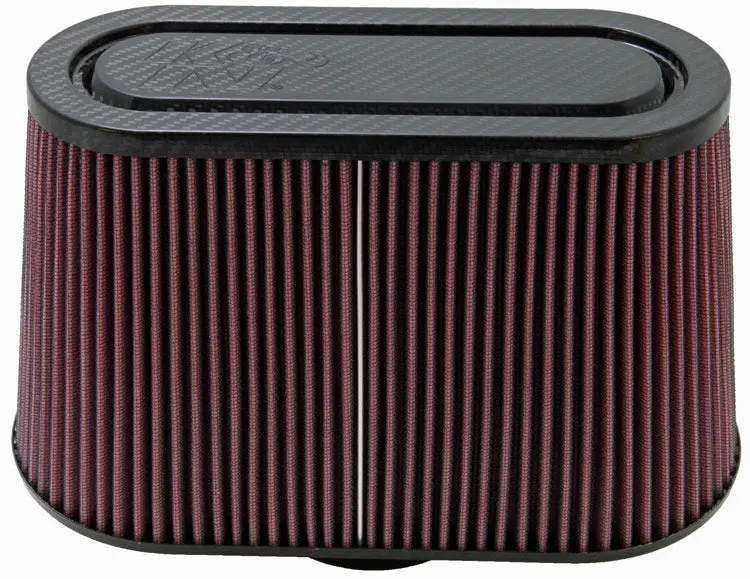 K&N - Universal Air Filter - Carbon Fiber Top And Base - 3-7/8" Flg Od, 12" X 6"B, 9-15/16" X 3-15/16"T, 7"H (Rp-5103) 1