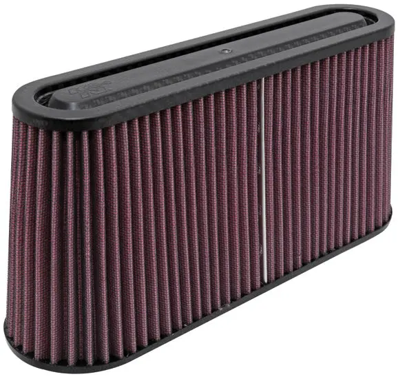 K&N - Universal Air Filter - Carbon Fiber Top And Base - Oval Flg, 12" X 3-1/2"B, 11" X 2-1/2"T, 5-3/4"H (Rp-5105) 1