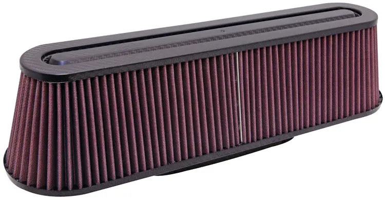 K&N - Universal Air Filter - Carbon Fiber Top And Base - Oval Flg; 8-3/4 X 3-1/4, 18-3/4 X 5B, 16-3/4 X 3T, 4-5/8H (Rp-5161) 1