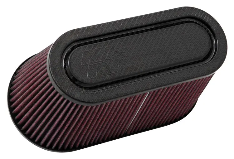 K&N - Universal Air Filter - Carbon Fiber Top & Base - 3.5"Flg Od, 12" X 6"B, 9-15/16" X 3-15/16"T, 6"H (Rp-5182) 1