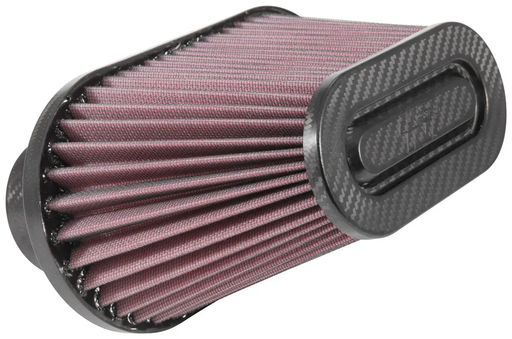 K&N - Universal Air Filter - Carbon Fiber Top - 3" Dual Flg; 10 X 5-1/8 B, 6-3/8 X 3-3/16T; 5.5" H (Rp-6101) 1