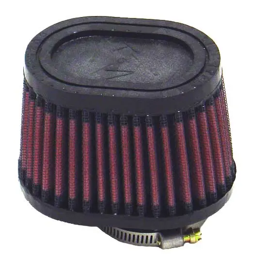 K&N - Universal Clamp-On Air Filter - 1-3/4"Flg O/S, 4" X 3"B, 3" X 2"T, 2-3/4"H, Oval (Ru-2450) 1