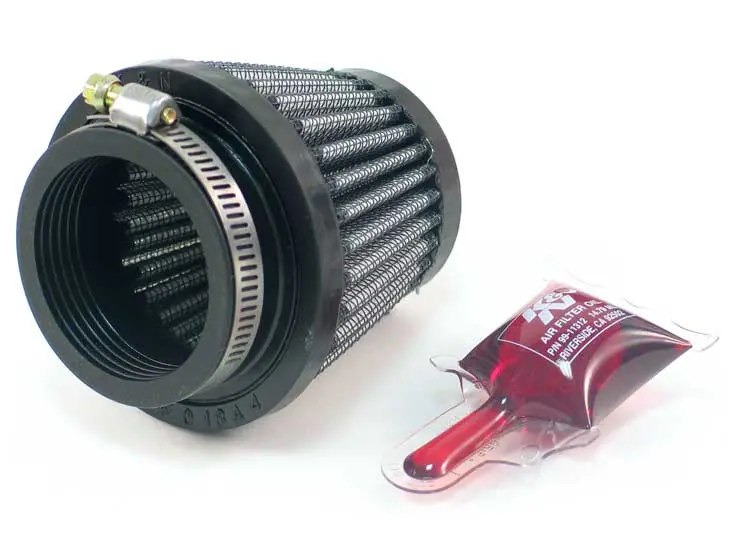 K&N - Universal Clamp-On Air Filter - 1-3/4"Flg, 3"B, 2"T, 2-1/2"H (Ru-2690) 1