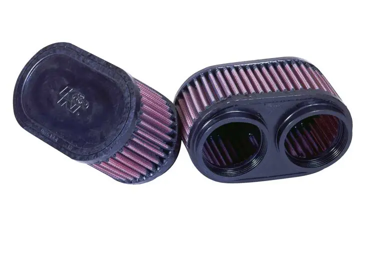K&N - Universal Clamp-On Air Filter - 2-3/8"Dual Flg, Gsxr, Oval (2 Per Box) (Ru-2922) 1