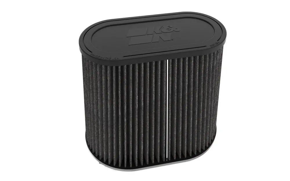 K&N - Universal Clamp-On Air Filter - 3"Dual Flg, 9" X 6" B, 7-3/8" X 3-5/8" T, 7-3/8"H (Ru-3136Hbk) 1
