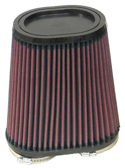 K&N - Universal Clamp-On Air Filter - 2-3/8"Dual Flg, 6-1/4" X 3-3/4"B, 3-7/16" X 4-7/16"T, 6-3/4"H (Ru-4710) 1