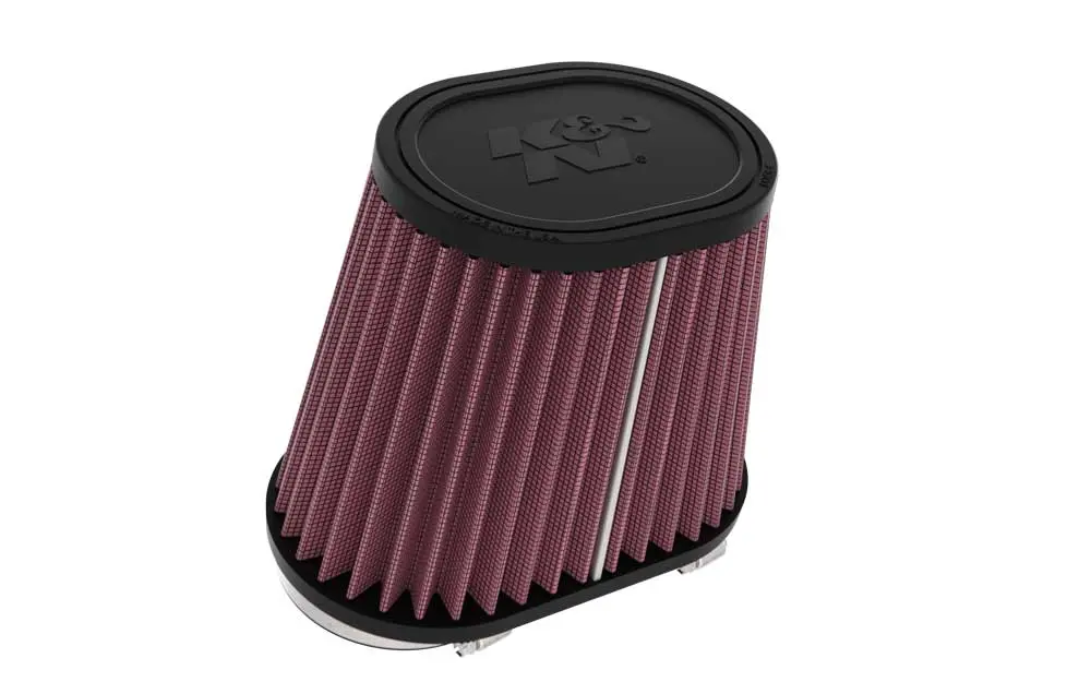 K&N - Universal Clamp-On Air Filter - 2-3/8"Dual Flg, 6-1/4" X 3-3/4"B, 3-7/16" X 4-7/16"T, 5"H (Ru-4720) 1