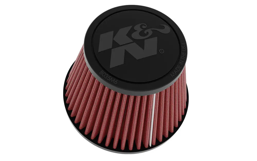 K&N - Universal Clamp-On Air Filter - 2"Flg Id, 5-3/16"B, 3-1/2"T, 3-11/16"H, W/ Vent (Ru-9920) 1